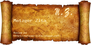 Metzger Zita névjegykártya